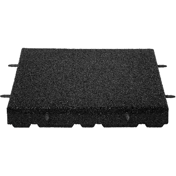 Fallschutzmatte aus Gummi, 500x500mm schwarz